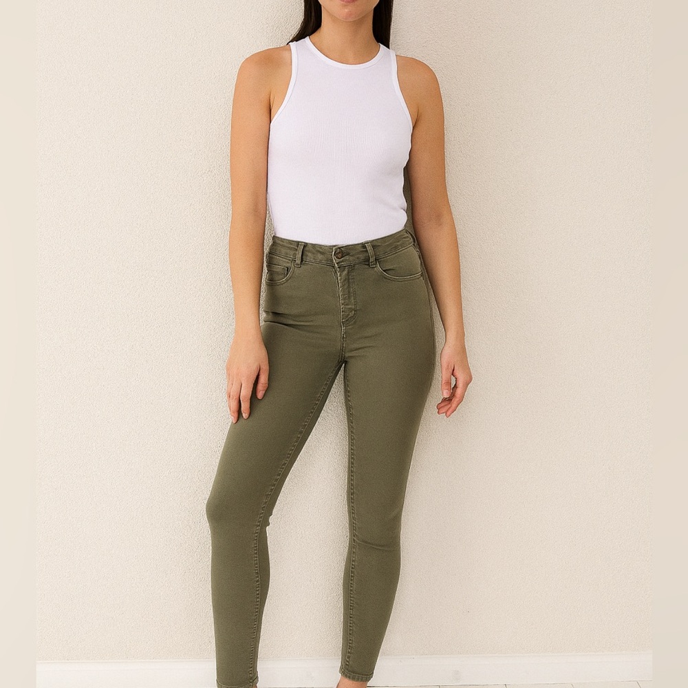 Zara Olive Green Skinny Pants
